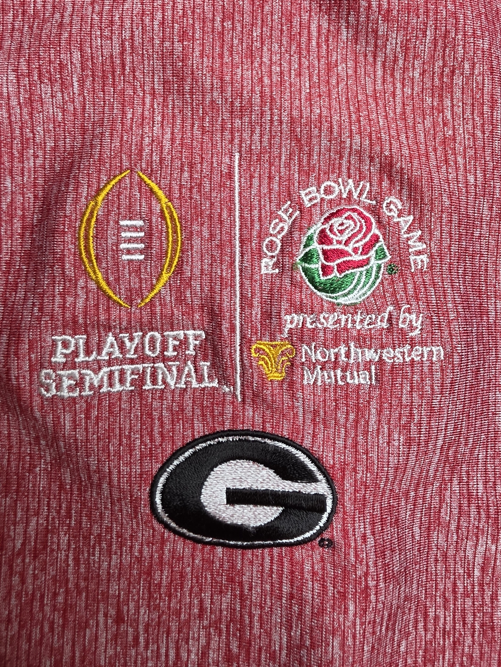 Antigua Red Georgia Rose Bowl Playoff Quarter-Zip Pullover XXL - Picture 2 of 8